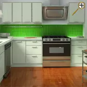Кухня зеленая фото